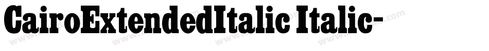CairoExtendedItalic Italic字体转换